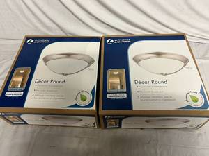 2 Pack of Lithonia Lights Decor Rounds - Polished Brushed Nickel