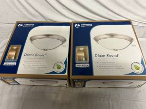 2 Pack of Lithonia Lights Decor Rounds - Polished Brushed Nickel