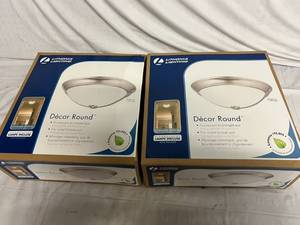 2 Pack of Lithonia Lights Decor Rounds - Polished Brushed Nickel