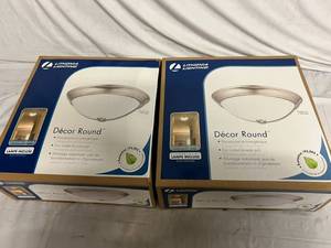 2 Pack of Lithonia Lights Decor Rounds - Polished Brushed Nickel