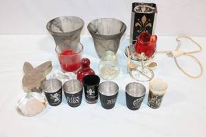 lot 14 image: Assorted Decorative Glassware and Shot Glass Collection