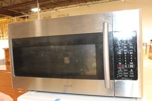 lot A-19 image: Samsung Over-the-Range Microwave with Stainless Steel Finish