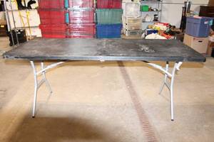 lot 42 image: Lifetime Folding Table with Steel Frame