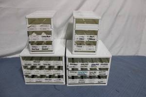 lot 51 image: Set of 4 Mini Stack Spice Organizer Racks with Pullout Drawers