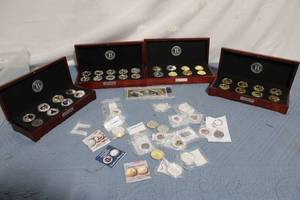 lot A-55 image: Presidential and First Lady Legacy Coin Collections with Bonus Obama $2 Bill