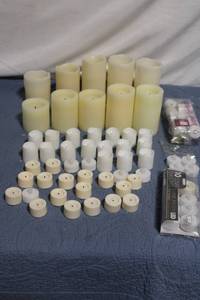 lot 63 image: Collection of LED Flameless Candles Assorted Sizes