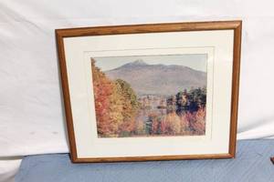 lot 85 image: Framed Autumn Landscape Photo by Paul Montecalvo