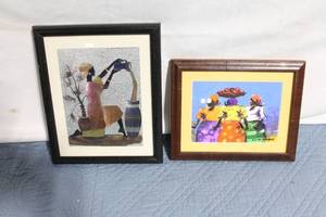 lot 93 image: Pair of Framed African Artworks