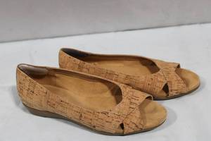 lot 120 image: Aerosoles Womens Cork Wedge Sandals - Size US 7