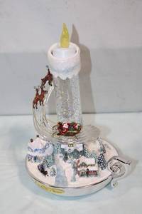 lot 130 image: Thomas Kinkade The Warm Glow of Christmas Snow Candle Decor