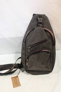 lot 197 image: Gold Coast Stylish Black Backpack with Multiple Zipper Pockets