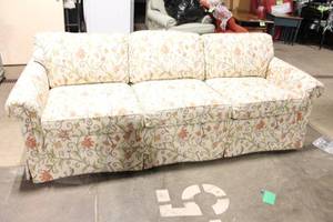 lot 227 image: Floral Pattern Upholstered Sofa