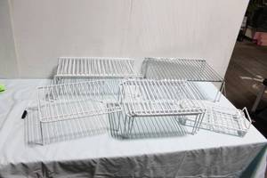 lot 296 image: Set of 7 Kitchen Storage Organizer Shelf Racks