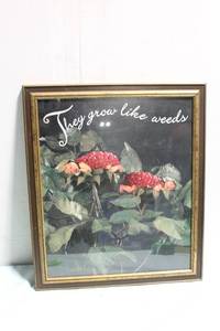 lot 299 image: Framed Vintage Art Print They Grow Like Weeds