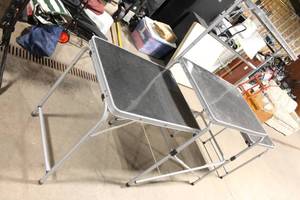 lot 341 image: Folding Portable Grill Stand with Multiple Shelves