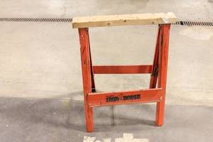 lot 359 image: Iron Horse Sawhorse with Wood Top