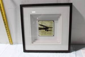 lot 411 image: Framed Vintage Aircraft Illustration