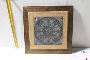 lot 414 image: Decorative Wall Panel with Rustic Iron Design