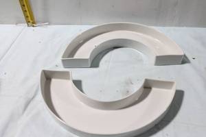 lot 431 image: Pair of White Ceramic Crescent-Shaped Serving Plates