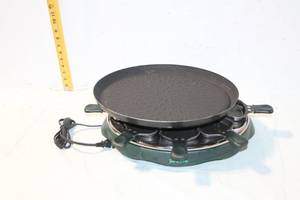 lot 436 image: T-Fal Electric Raclette Grill with Non-Stick Cooking Trays