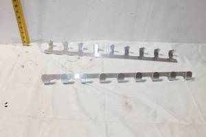 lot 489 image: Set of 2 Metal Wall-Mounted Tool Racks