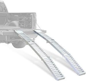 lot U-2 image: Rockland 72 x 9 Tri-Fold Steel Truck Ramps, 1000 LBS Capacity, Folding Trailer Ramps for Motorcycles, Ebikes, Dirtbikes and ATVs, Heavy Duty Loading Ramps Ideal for Trailer Pickup Truck, 2 Pcs