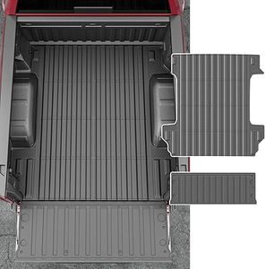 lot U-11 image: powoq 5.82FT Bed Mat Compatible with 2019-2024 2025 Chevy Silverado Tailgate Liner Bed Liner TPE Truck Bed Mat Replacement for 2019-2025 Chevy Silverado Accessories