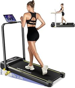 lot F-31 image: Foldable Treadmill with Incline, Walking Pad with Handle Bar 3 Level Incline, Portable Folding Treadmills for HomeOffice 300 Lbs Capacity