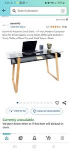 lot O-50 image: Convenience Concepts Oslo Sundance Desk, Black