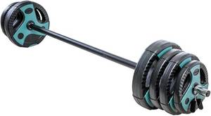 lot F-58 image: US Weight Barbell Weight Set for Home Gym with 55 padded Bar - Adjustable Weights
