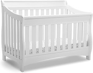 lot K-67 image: Delta Children Bentley S Series 4-in-1 Convertible Baby Crib, White