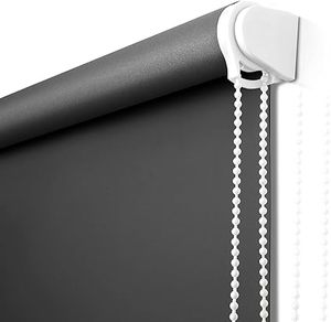 lot W-105 image: NUTRO CHILL Black Blinds for Windows, Thermal Insulated Fabric Roller Window Blinds for Home, Hotel, Club, Restaurant, Office (60 W x 68 L,Black)