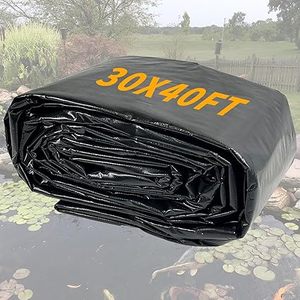 lot P-127 image: yeezoo 30X40FT Reinforced Large PE Pond Liner, KOI Pond Liners for Outdoor Ponds, Enhanced 5-Layer Structure Pond Liner for Fish, Duck, Garden Raised Bed and Waterscape Pond