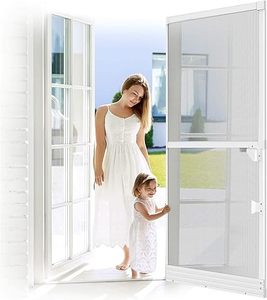 lot H-131 image: Screen Door, Stainless Aluminium Frame Hinged Swing Screen Door - DIY Kit Adjustable Size Fits Any Door Size up to 82 x 39 Durable & Weather Resistant