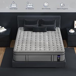 lot A-137 image: DIFAME King Size Mattress, 12 Inch Memory Foam Hybrid Mattress King in a Box, Individually Pocket Coils Springs for Motion Isolation