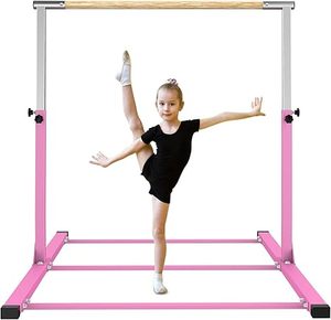 lot K-147 image: SHIWEI Gymnastics Training Bar- Height Adjustable 3 to 5 Horizontal Kip Bar for Kids