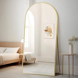 lot B-153 image: MELOMOIR 71x32 Large Mirror Full Length, Arched Full Length Mirror with Stand, Extra Large Floor Mirror for Bedroom