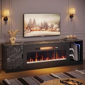 lot L-178 image: Bestier 70 Fireplace TV Stand for 80 TV with Storage Cabinet