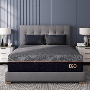 lot A-218 image: EGOHOME 12 Inch Cal King Memory Foam Mattress for Back Pain, Cooling Gel Mattress Bed in a Box