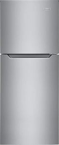 lot D-236 image: Frigidaire 11.6 Cu. Ft. Compact ADA Top Freezer Refrigerator in Brushed Steel with Electronic Control Panel, Reversible Door Swing