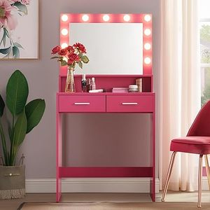 lot K-242 image: Vanity Desk with Mirror and Lights