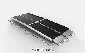 lot U-340 image: EZ-ACCESS Suitcase 7 Ft Trifold Portable Aluminum Folding Ramp with Slip-Resistant Applied Surface and Self-Adjusting Bottom Transitions Plates