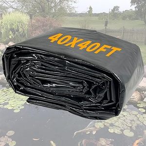 lot P-360 image: yeezoo 40X40FT Reinforced Large PE Pond Liner, KOI Pond Liners for Outdoor Ponds, Enhanced 5-Layer Structure Pond Liner