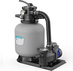 lot P-416 image: AQUASTRONG Sand Filter Pump for Above Ground Pool with Timer, 14in, Max 3000GPH for Pools Up to 12000GAL, 6-Way Valve