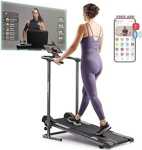 lot F-205 image: Sunny Health & Fitness Compact & Foldable Treadmill, Non-Slip Surface
