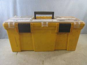 lot 51 image: (A-2) 22 Plastic Tool Box with Con...