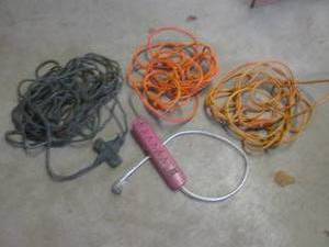 lot 95 image: (A-1) 3 Extension Cords and Power S...
