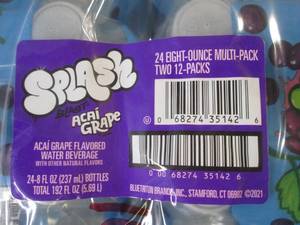 lot 119 image: (B-3) 24 Bottles of Splash Acai Gra...