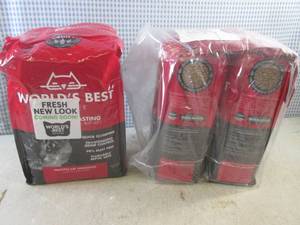 lot 172 image: (CS) 3 - 8 Pound Bags Cat Litter Qu...