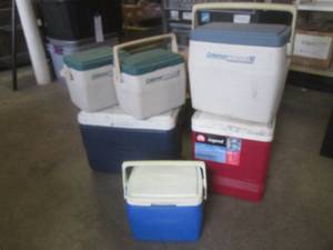 lot 195 image: (FS) 6 Assorted Coolers...